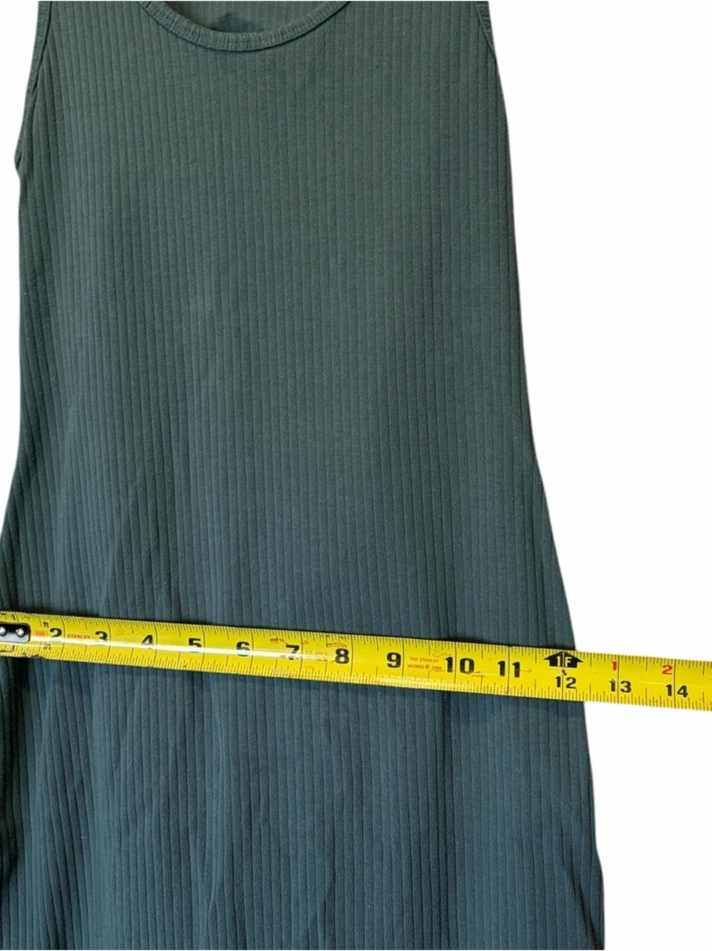 Ribbed Tank Midi Dress in Dark Teal - Picture 4 of 5